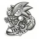 sonic the hedgehog  tattoo design idea