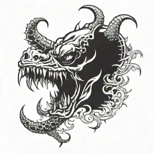 a demon clawing out of someones chest tattoo tattoo design idea
