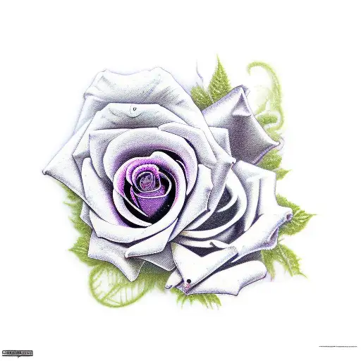 mom death purple roses tattoo design idea