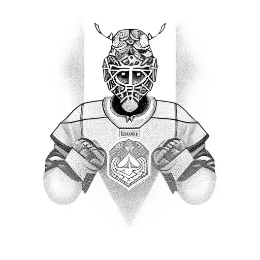 Combine elements of ice hockey and Armenia in a unique design tattoo design idea