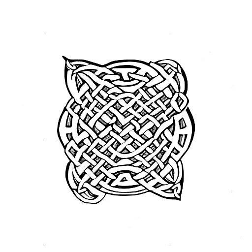 celtic knot work sleeve tattoo design idea