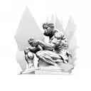 The Thinker Statue tattoo design idea