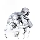 The Thinker Statue tattoo design idea