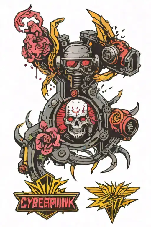 Cyberpunk 2077 tattoo design idea
