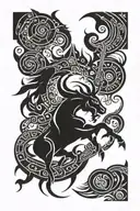 Ragnarok scene tattoo design idea