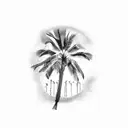palm tree arab  tattoo design idea