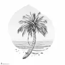 palm tree arab  tattoo design idea