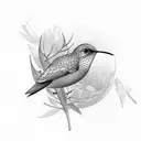 humming-bird tattoo design idea