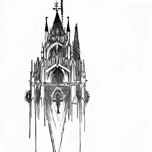 a cathedral tattoo design idea