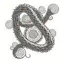 tentacles spiral tattoo design idea