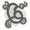 tentacles spiral tattoo design idea