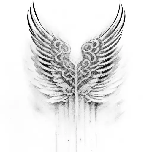 wings supernatural tattoo design idea