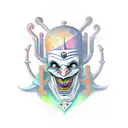 occult jester  tattoo design idea