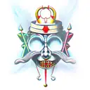 occult jester  tattoo design idea