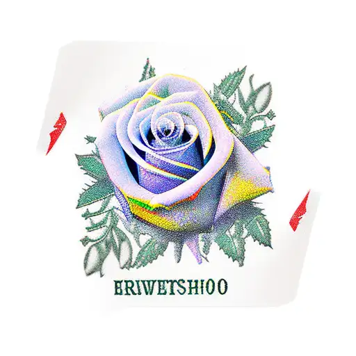 evergreen trees hundred dollar bill roses tattoo design idea