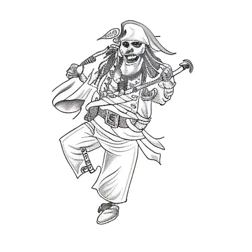 pirates of the caribbean tattoo design idea