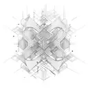 Abstract yaguareté formed by evolving DNA strands tattoo design idea