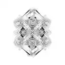 Abstract yaguareté formed by evolving DNA strands tattoo design idea