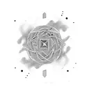 Abstract yaguareté formed by evolving DNA strands tattoo design idea