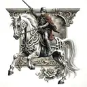 Skeleton on a horse  tattoo design idea