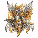 angemon tattoo design idea