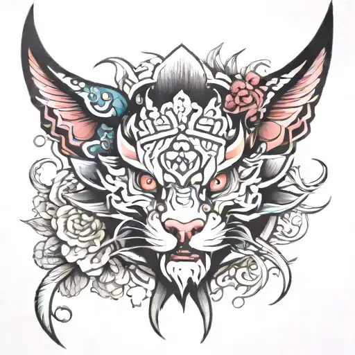 Sukuna using domain expansion tattoo design idea