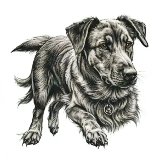 dog breed tattoo design idea