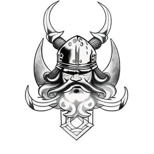 viking thor  tattoo design idea
