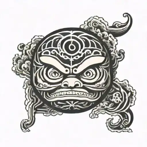 Daruma dolls tattoo design idea