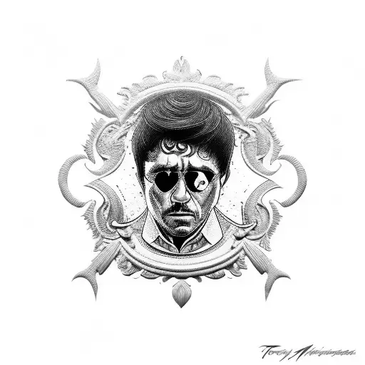 tony Montana  tattoo design idea