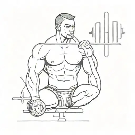 powerlifting reference subtly tattoo design idea