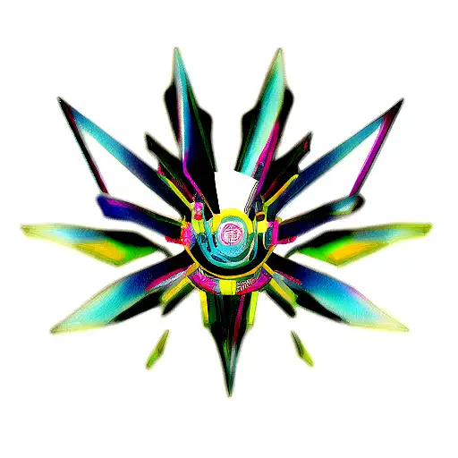 cyber tribal abstract artwork tattoo design idea