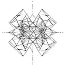 3 triangles horizontally in a row. 1 has starry night by van Gogh, the middle one has an horizontal line passing through tattoo design idea