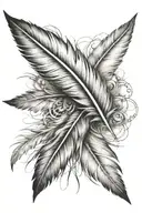 feather arm band tattoo design idea