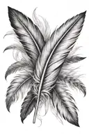 feather arm band tattoo design idea