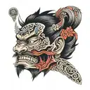 double face tattoo design idea