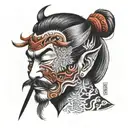 double face tattoo design idea