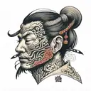 double face tattoo design idea