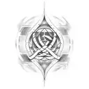 Un tatuaje con las letras "LA" en negrita y con un estilo similar al logo de Alan Walker. con cualquier estilo de letra tattoo design idea