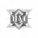 Un tatuaje con las letras "LA" en negrita y con un estilo similar al logo de Alan Walker. con cualquier estilo de letra tattoo design idea