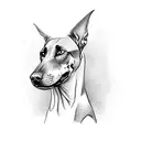 Angry Doberman tattoo design idea