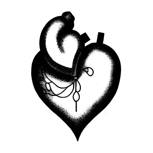 Crying Heart tattoo design idea