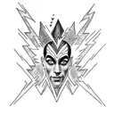 Aladdin Sane lightning bolt tattoo design idea