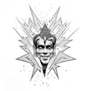 Aladdin Sane lightning bolt tattoo design idea