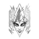 Aladdin Sane lightning bolt tattoo design idea