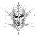 Aladdin Sane lightning bolt tattoo design idea