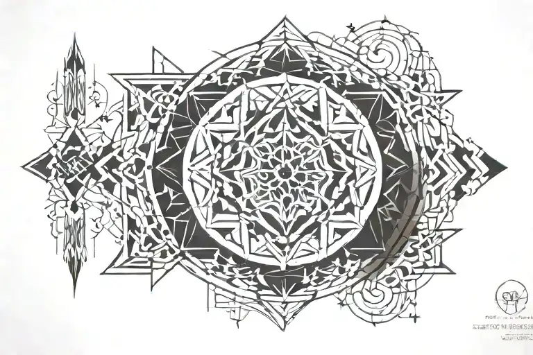 YHWH written tattoo design idea