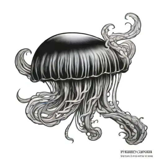 jellyfish Sicilian trinacria tattoo design idea