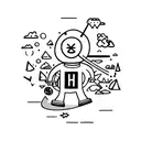 Running stickman with text "CPH Half - 1st" tattoo design idea