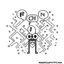 Running stickman with text "CPH Half - 1st" tattoo design idea